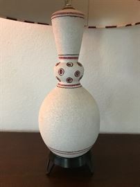 west german pottery lamp
