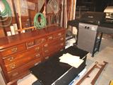long dresser,  gas grill