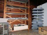 metal shelving, turn around nail and screw bin