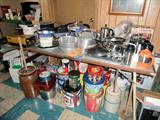 butter churns and pots and pans and tins