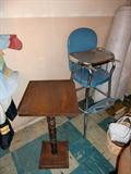 old metal high chair