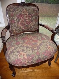 UPHOLSTERED WOOD ARMCHAIR