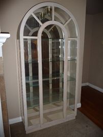 BLOND WOOD CURIO CABINET (2 OF 2)