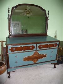 PAINTED DRESSER W/MIRROR