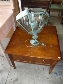 END TABLE, HANGING LIGHT