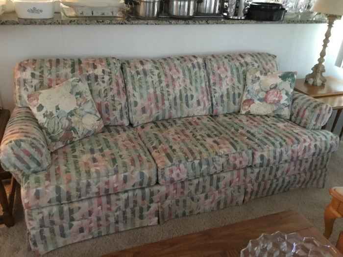FLORAL/STRIPED SOFA (2 OF 2)