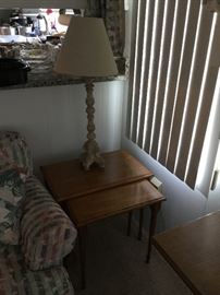 STACKING SIDE TABLES, LAMP