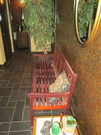 Hall Bench and Silk Tree
