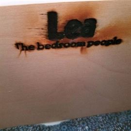 Lea Wicker bedroom stamped inside.
