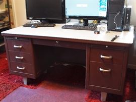 Large office desk.