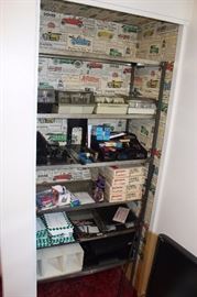 Lockable storage cases for software or office desk items.