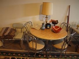 Pub table and chairs.