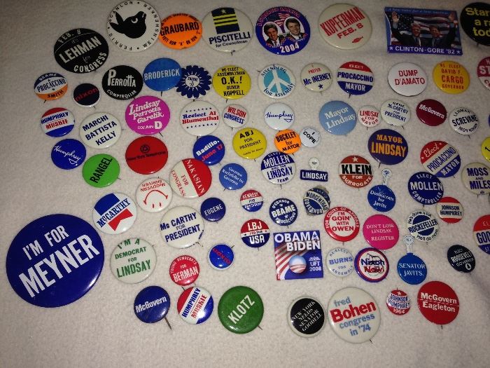 Campaign Button collection -- sold ONLY in it's entirety.