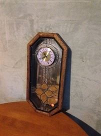 leaded glass artist made clock