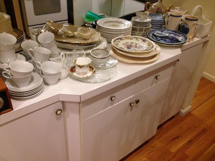 Assorted china including wedgewood, delft, lenox etc.
