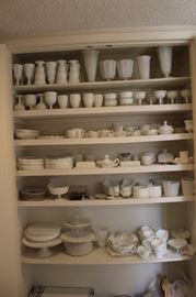 Milk and Fenton glass.