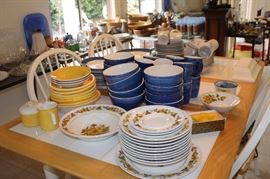 Mikasa china, multiple dinner sets.