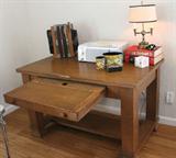 Pull Out Tiger Oak Desk.