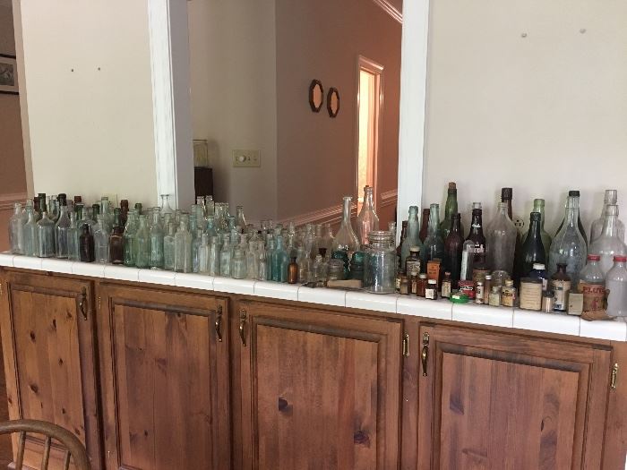Large collection of bottles