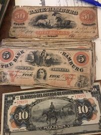 Hamburg Bank Notes circa 1800's