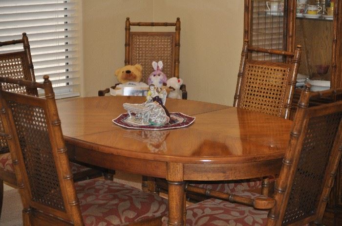 Darling Formal Dining Set with table (1 leaf) 5 chairs, china cabinet