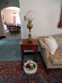 TABLE IS SOLD.  BANQUET LAMP STILL AVAILABLE.