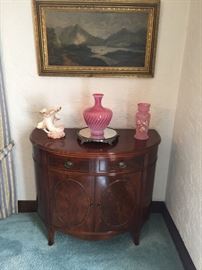Bow-Front Mahogany sideboard (part of dining room suite).