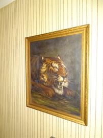 Tiger oil painting.