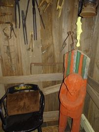 Chair still available.  Totem pole is sold.