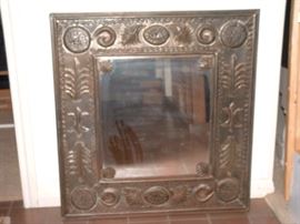 Mexican tin framed mirror