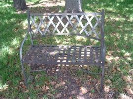 Vintage metal bench
