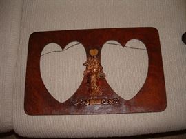 unusual antique oak frame