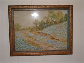 Texas bluebonnets watercolor - Eva Nagle