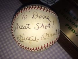 Signed Mickey Mantle baseball