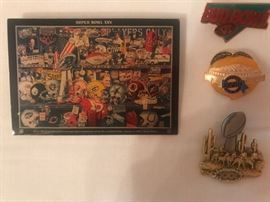 Press pins from super bowls (and 1 bud bowl)