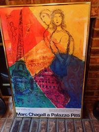 MARC CHAGALL A PALAZZO PITTI FRAMED POSTER