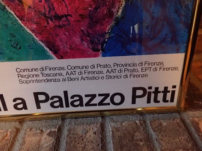 MARC CHAGALL A PALAZZO PITTI FRAMED POSTER