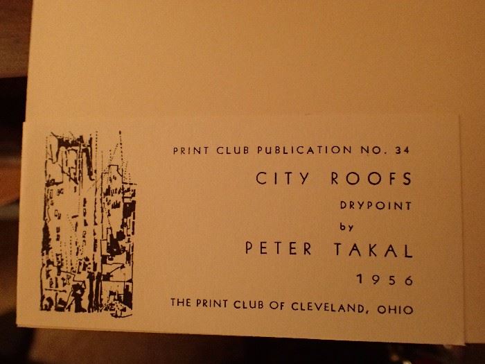 CITY ROOFS BY PETER TAKAL 1956CITY ROOFS BY PETER TAKAL 1956