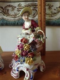 PORCELAIN FIGURE MARKED SAXONY VERY DETAILED