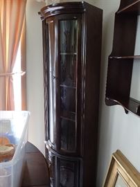 BOWED FRONT CURIO CABINET