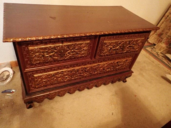 DETAILED CARVED CHEST