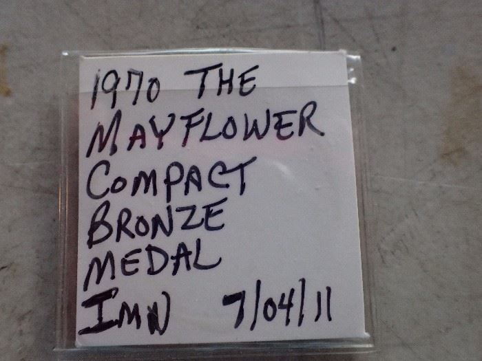 1970 THE MAYFLOWER COMPACT BRONZE MEDAL 