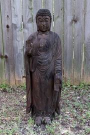 Vintage Quan Yen Wooden Statue - Spectacular 38" Tall  $375.00