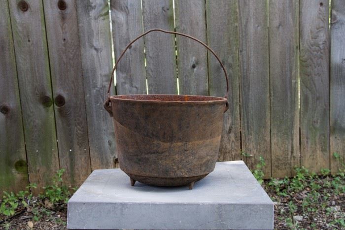 Cast Iron Cauldron 10" Diameter x 8"H  $60.00