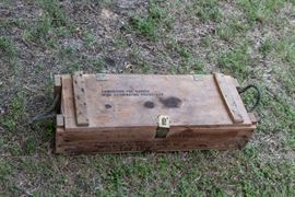 1970's Cannon Ammo Box  12" W x 23" L x 8" Deep  $27.00