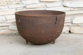 Cast Iron Couldron (3 legs) 23.5" in. diameter, 15" H  $150.00