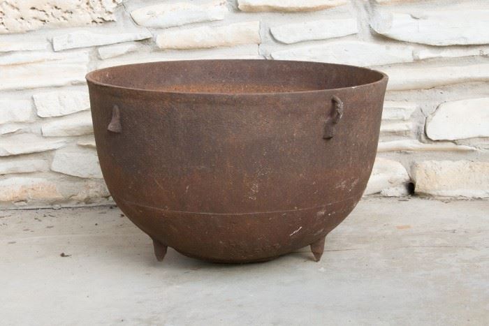 Cast Iron Couldron (3 legs) 23.5" in. diameter, 15" H  $150.00