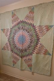 1920s Texas Star Quilt 6' x 6'  $165.00