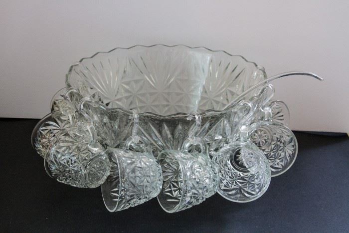Punch Bowl & Cups (20 cups) Set    $60.00