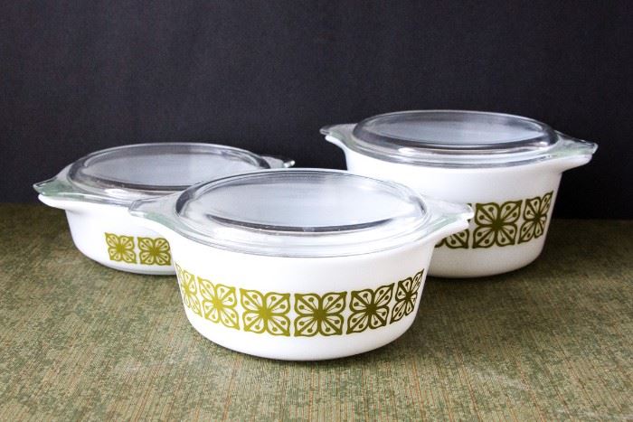 Vintage 3 pc Pyrex 1qt. Baking Dishes  $7.50 ea.